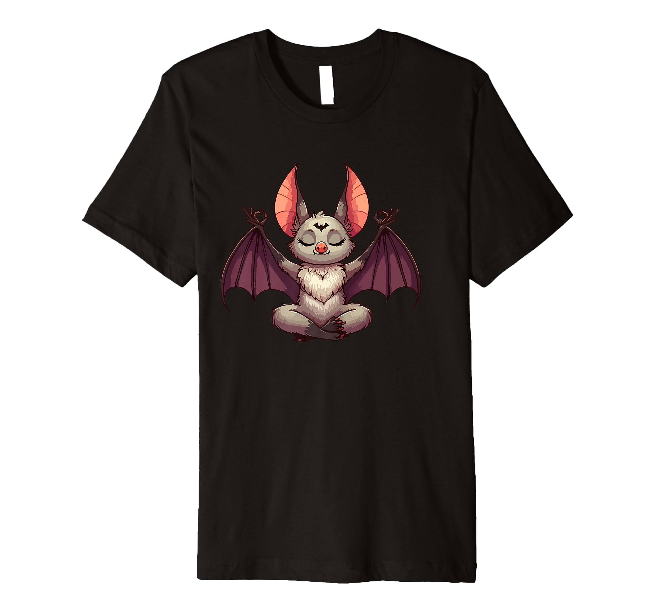 Meditation Bat Yoga Pose Relaxing Animal T-Shirt - Unique Graphic Unisex - T-Shirt, Sweatshirt, Hoodie