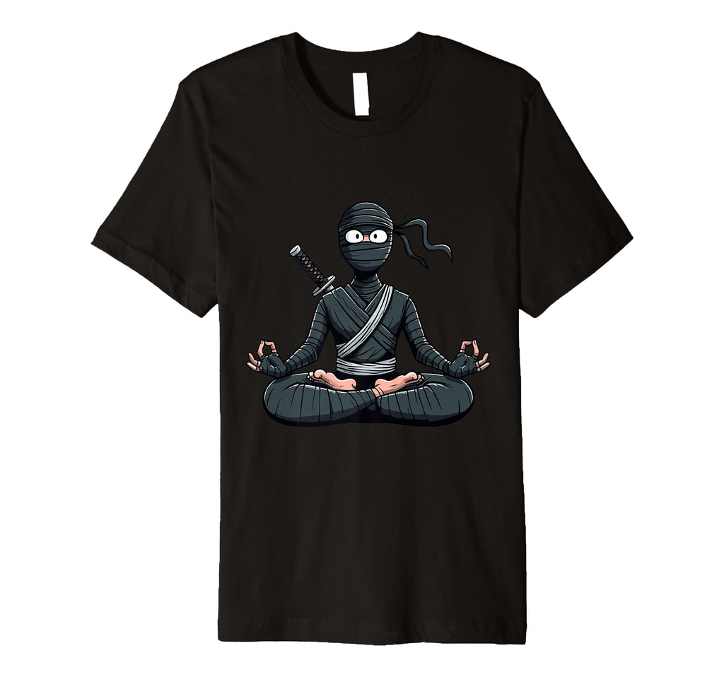 Meditation Ninja Yoga Pose Relaxing T-Shirt - Novelty Apparel for Adults - T-Shirt, Sweatshirt, Hoodie