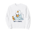 Radical Rest Goose Reading Book Sweatshirt - Fun Novelty Design for Adults - T-Shirt, Sweatshirt, Hoodie