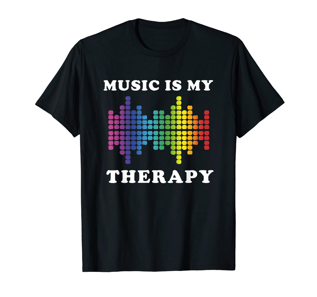 Music Is My Therapy Equalizer Dj T-Shirt - Aesthetic Graphic Men Women - T-Shirt, Sweatshirt, Hoodie