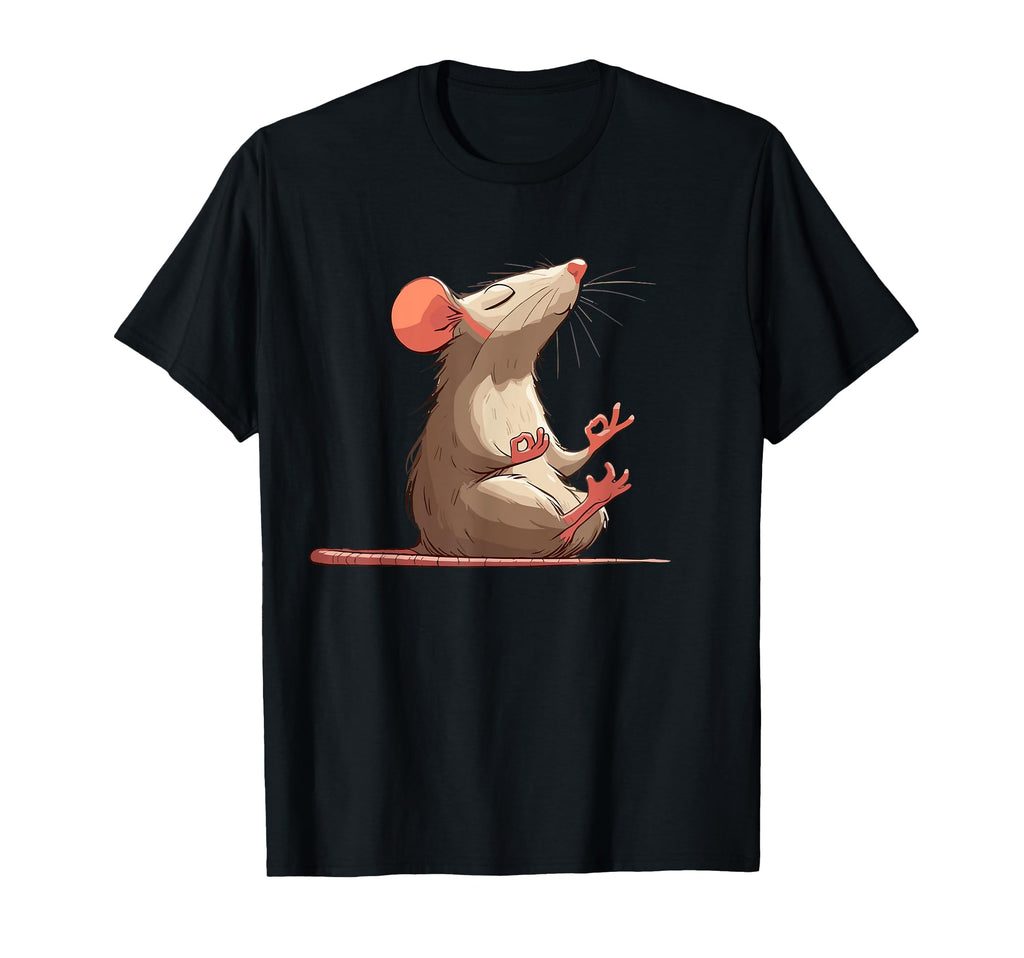 Meditation Rat Mouse Yoga Pose T-Shirt - Aesthetic Graphic for Adults - T-Shirt, Sweatshirt, Hoodie