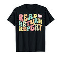 Groovy Read Return Repeat Librarian T-Shirt - Trendy Graphic for Adults - T-Shirt, Sweatshirt, Hoodie