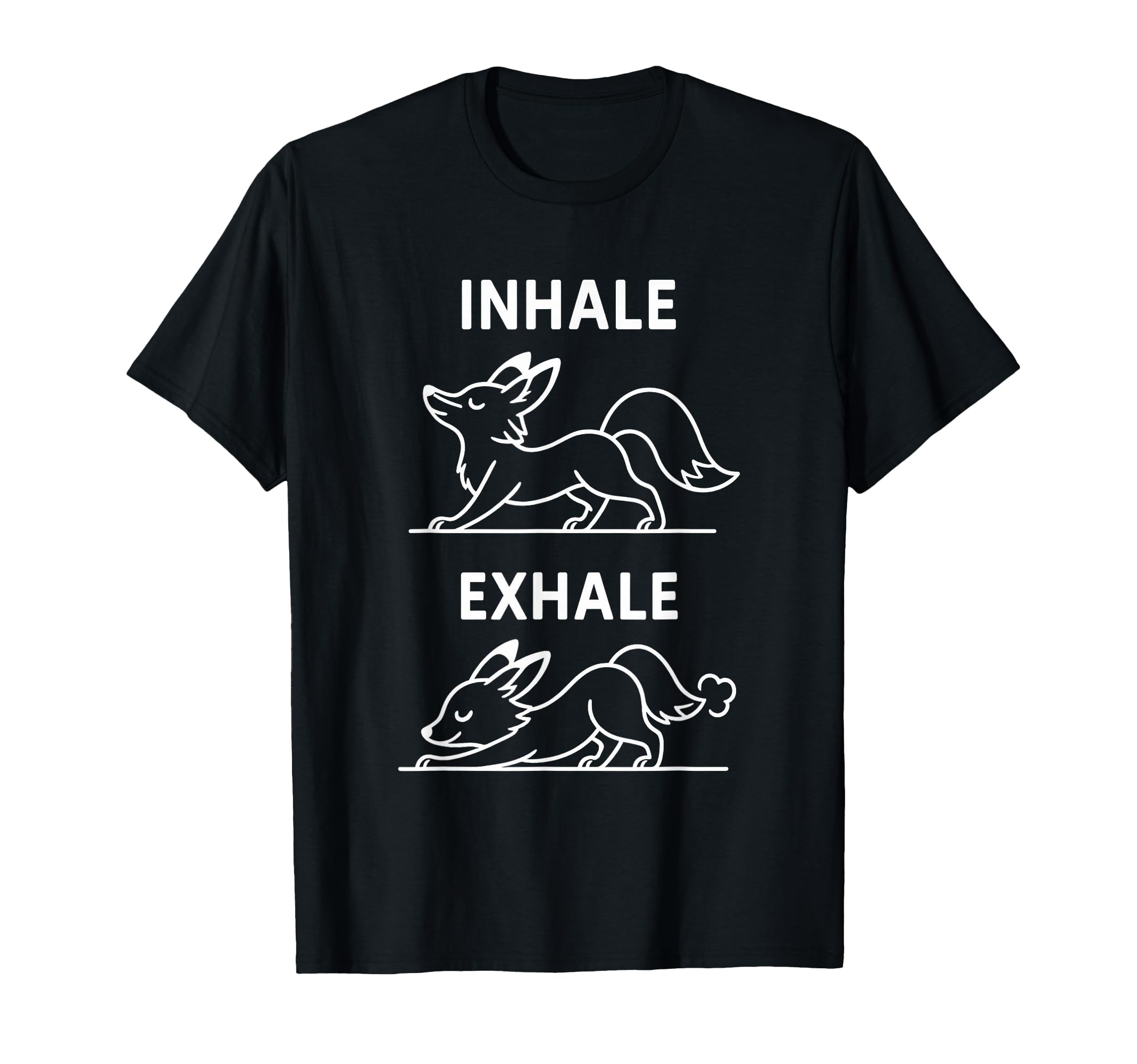 Funny Yoga Inhale Exhale Pooping Animal T-Shirt - Unique Graphic Men Women - T-Shirt, Sweatshirt, Hoodie