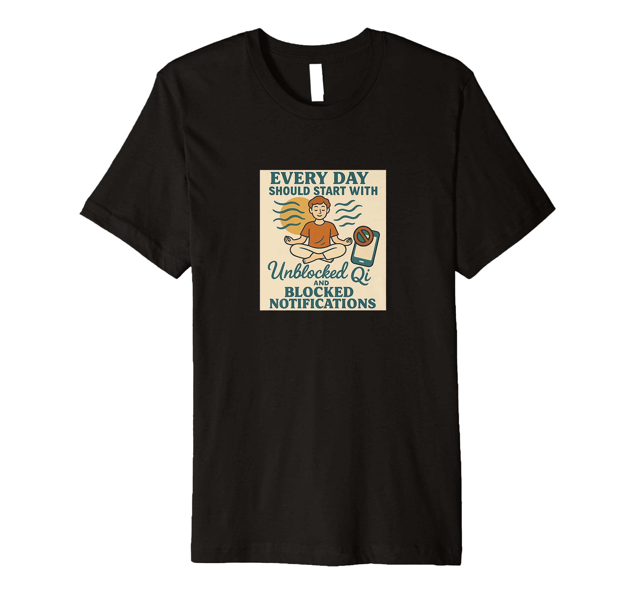 Qi Chakra Energy Meditation Vibes T-Shirt - Custom Art Print for Adults - T-Shirt, Sweatshirt, Hoodie