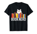 Book Nerd Cat Lovers And Funny Reading T-Shirt - Trendy Graphic Men Women - T-Shirt, Sweatshirt, Hoodie