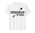 Depression Is Real Depression Mental T-Shirt - Custom Art Print Men Women - T-Shirt, Sweatshirt, Hoodie