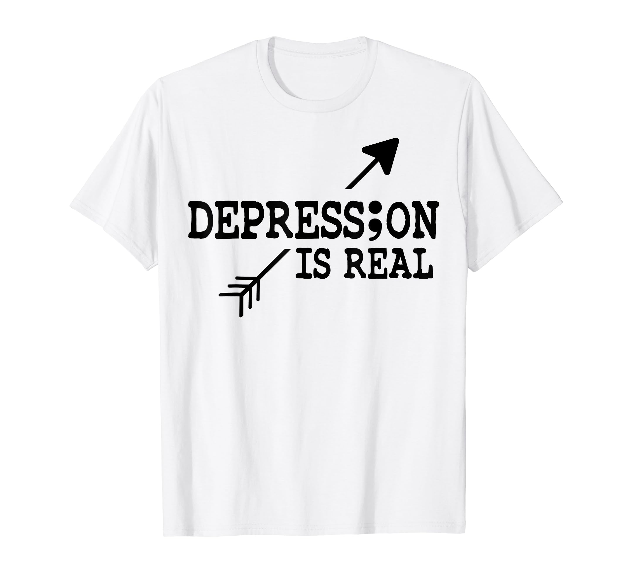 Depression Is Real Depression Mental T-Shirt - Custom Art Print Men Women - T-Shirt, Sweatshirt, Hoodie
