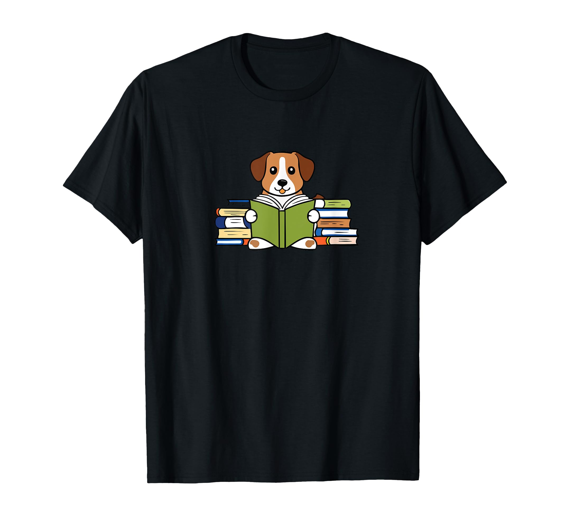 Puppy Reading Books Hobby Literature T-Shirt - Unique Graphic for Adults - T-Shirt, Sweatshirt, Hoodie