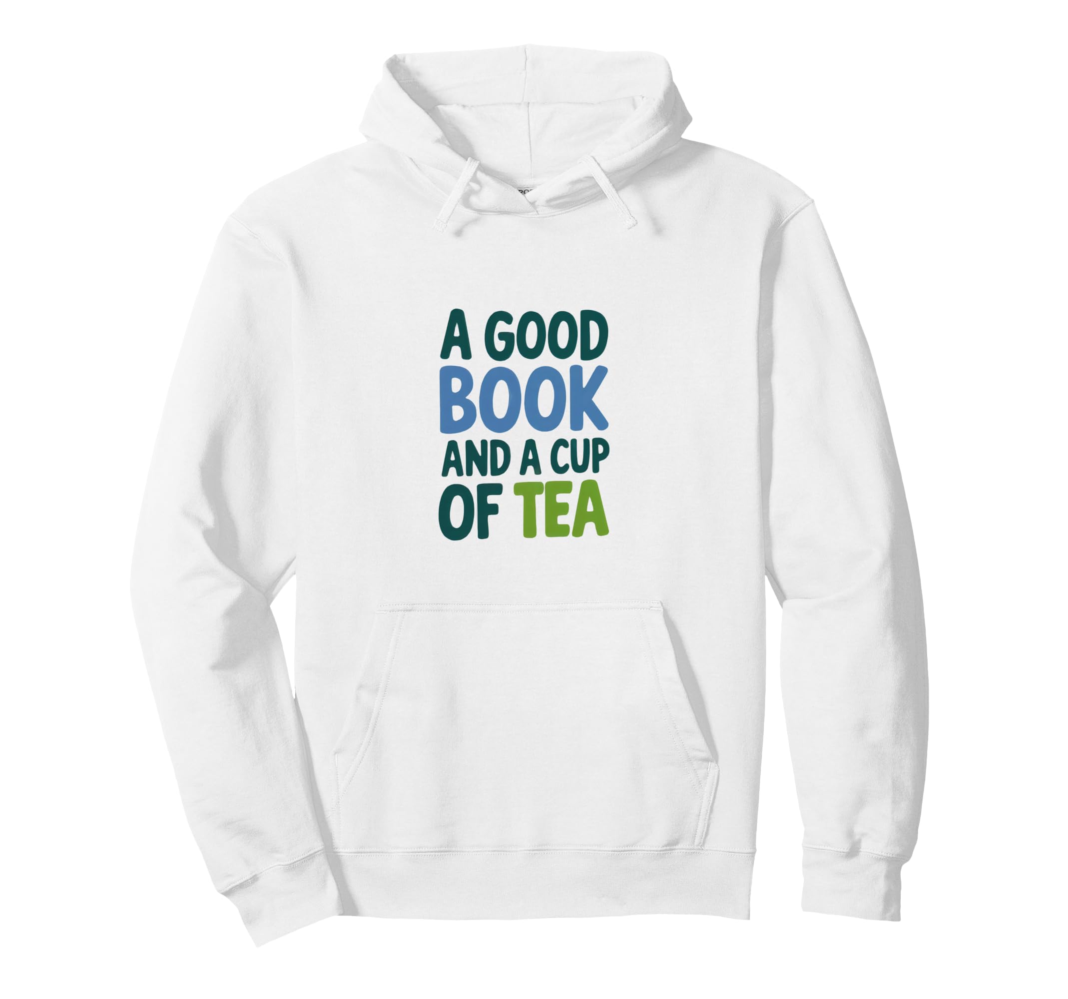 Good Book And Cup Tea Cozy Bookworm Hoodie - Novelty Apparel for Adults - T-Shirt, Sweatshirt, Hoodie