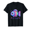 Be Kind Rainbow Fish T-Shirt - Minimalist Print Men Women - T-Shirt, Sweatshirt, Hoodie