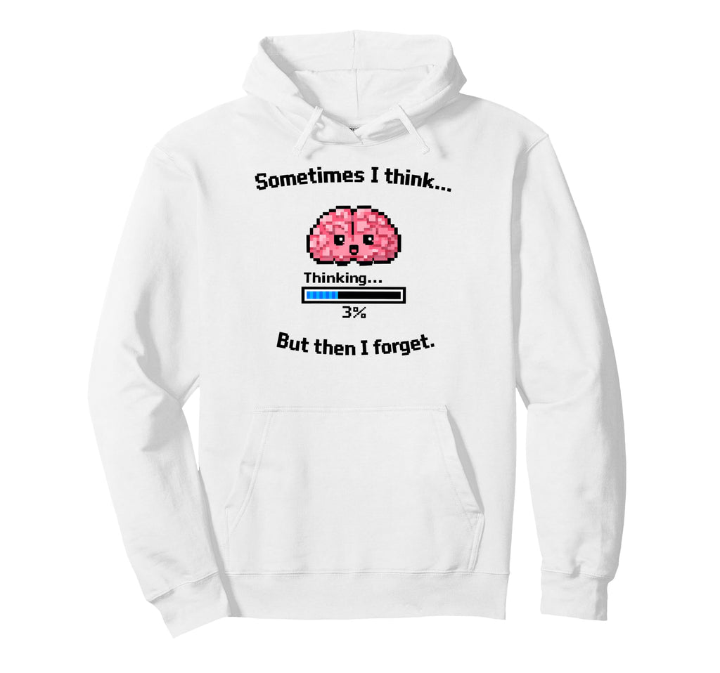 Forgetful Brain Meme Cartoon Kawaii Hoodie - Novelty Apparel for Adults - T-Shirt, Sweatshirt, Hoodie