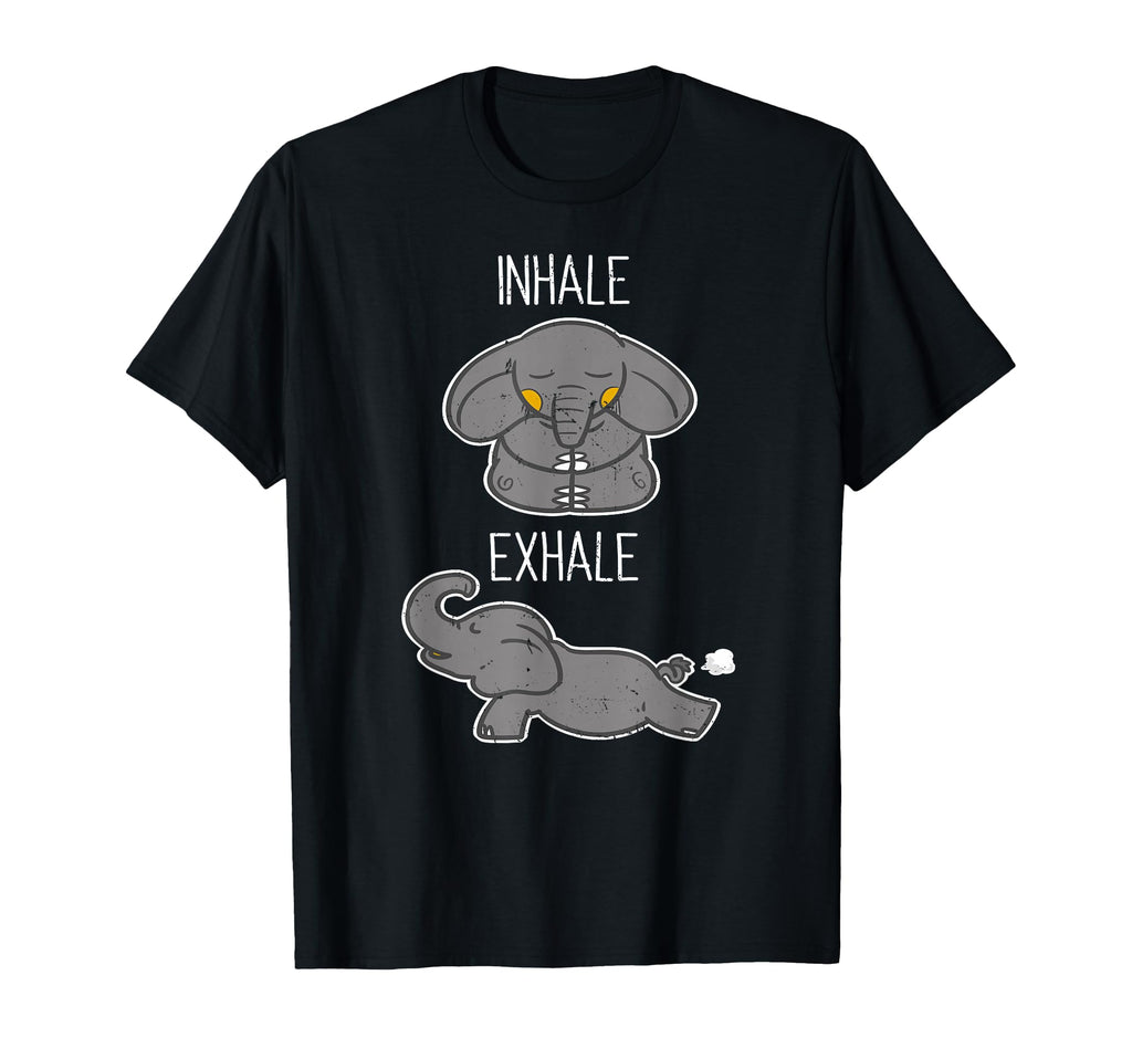 Funny Elephant Meditation Mindful Yoga Fart T-Shirt - Trendy Graphic Unisex - T-Shirt, Sweatshirt, Hoodie