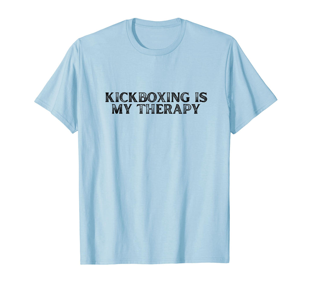 Funny Kickboxing Is My Therapy Her Him T-Shirt - Unique Graphic Men Women - T-Shirt, Sweatshirt, Hoodie