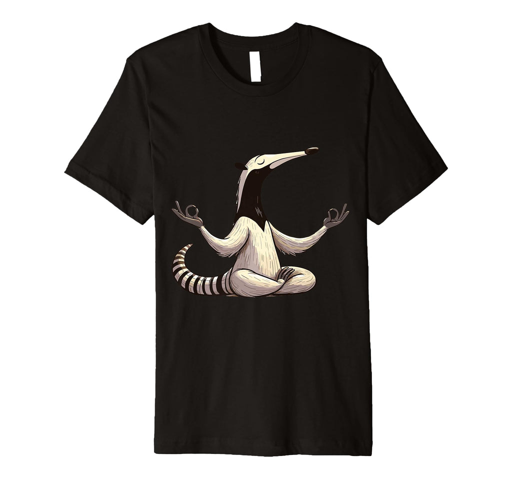 Meditation Anteater Yoga Pose T-Shirt - Minimalist Print for Adults - T-Shirt, Sweatshirt, Hoodie