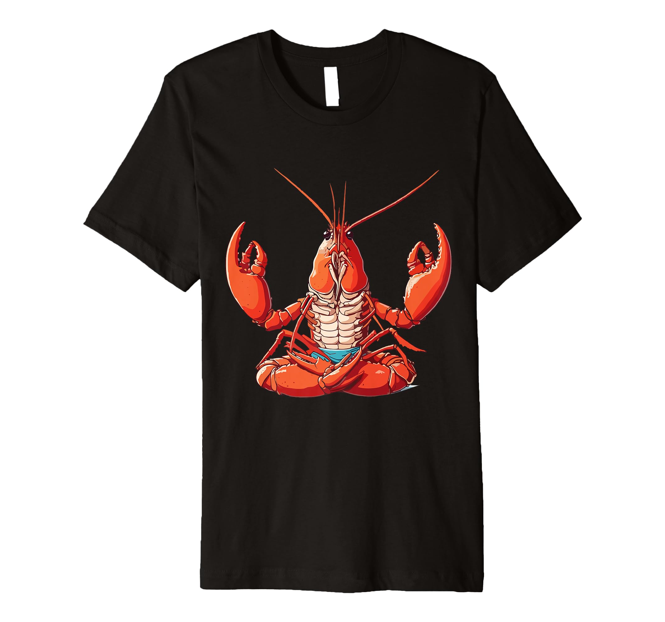 Meditation Lobster Yoga Pose Relaxing T-Shirt - Minimalist Print Unisex - T-Shirt, Sweatshirt, Hoodie
