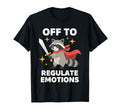 Off To Regulate Emotions Raccoon Mental T-Shirt - Aesthetic Graphic Unisex - T-Shirt, Sweatshirt, Hoodie