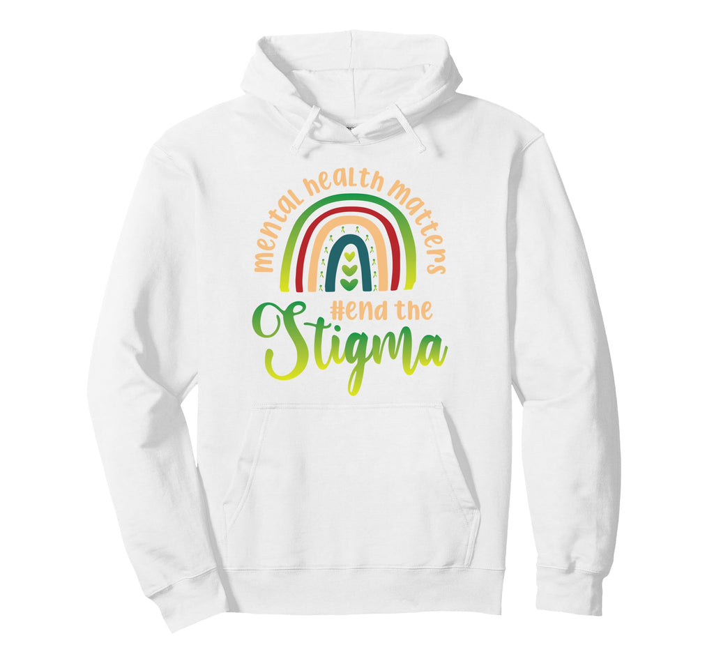 Mental Health Matters End Stigma Hoodie - Trendy Graphic for Adults - T-Shirt, Sweatshirt, Hoodie