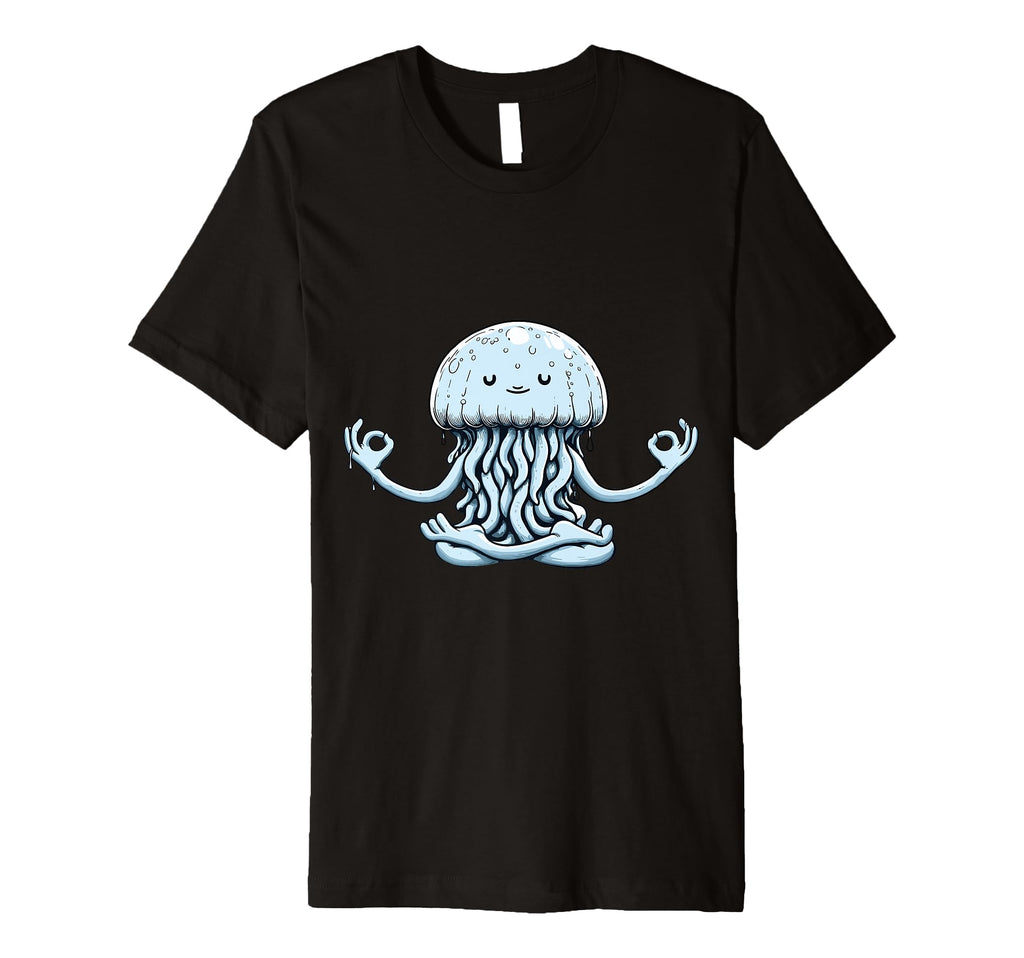 Meditation Jellyfish Yoga Pose T-Shirt - Fun Novelty Design Unisex - T-Shirt, Sweatshirt, Hoodie