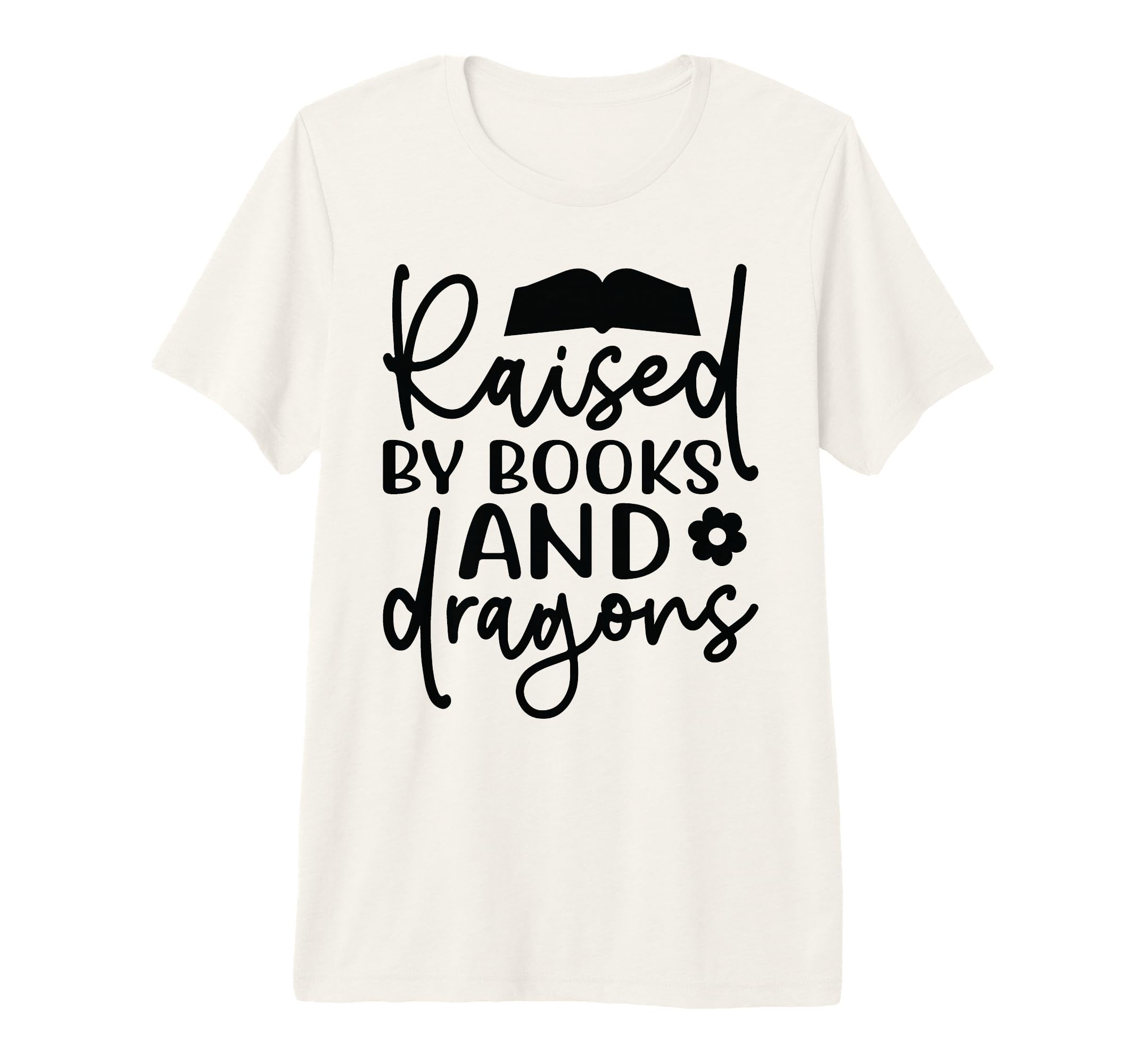 Raised Books And Dragons Fantasy Book T-Shirt - Custom Art Print Unisex - T-Shirt, Sweatshirt, Hoodie