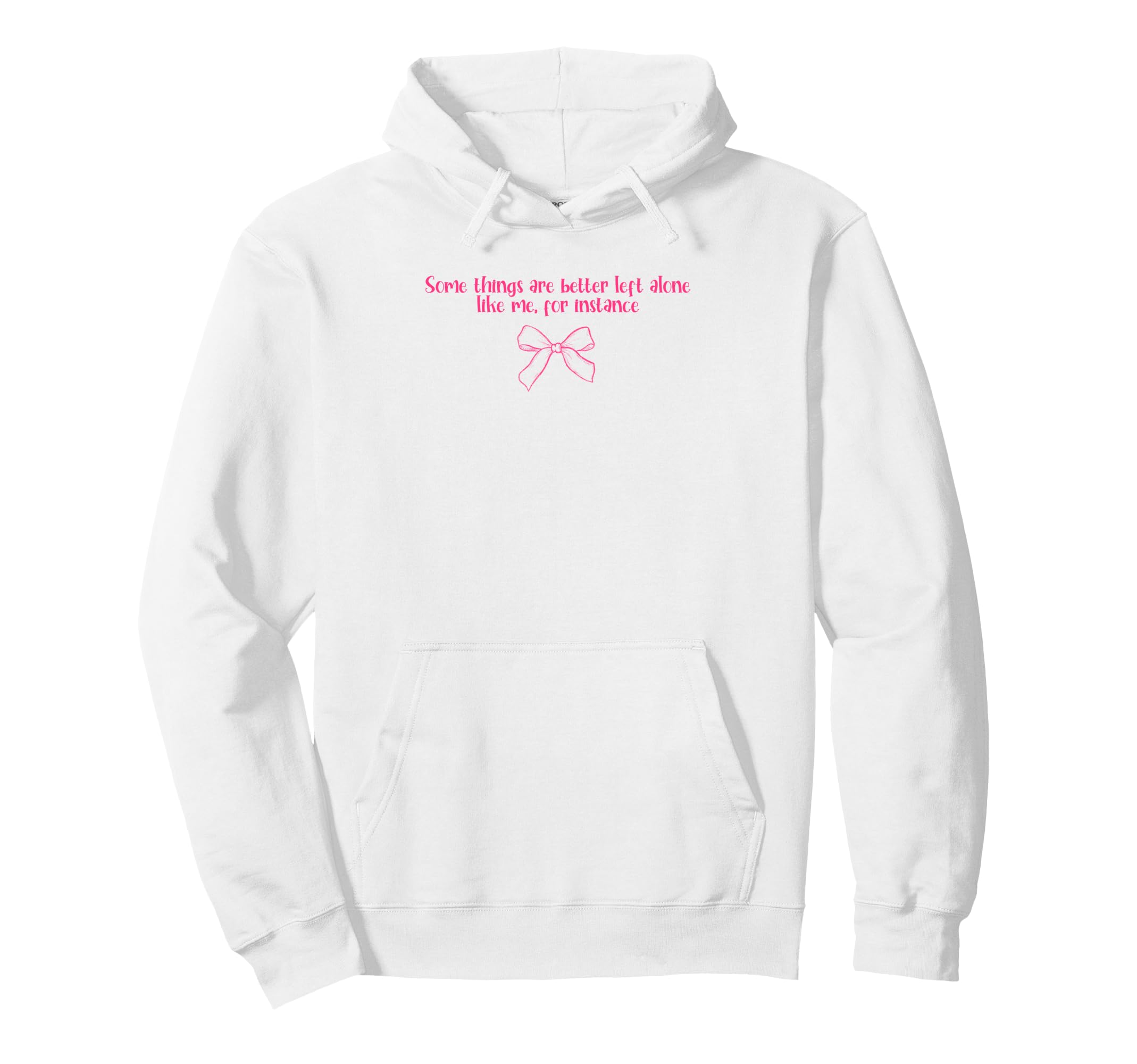Anti Social Coquette Ribbon Some Thing Hoodie - Trendy Graphic for Adults - T-Shirt, Sweatshirt, Hoodie