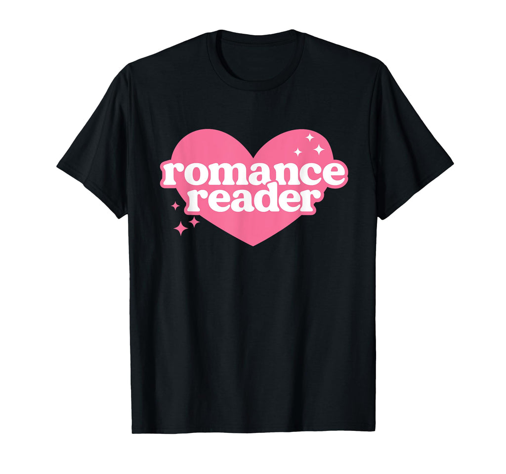 Romance Reader Cutesy Heart Book T-Shirt - Minimalist Print Men Women - T-Shirt, Sweatshirt, Hoodie