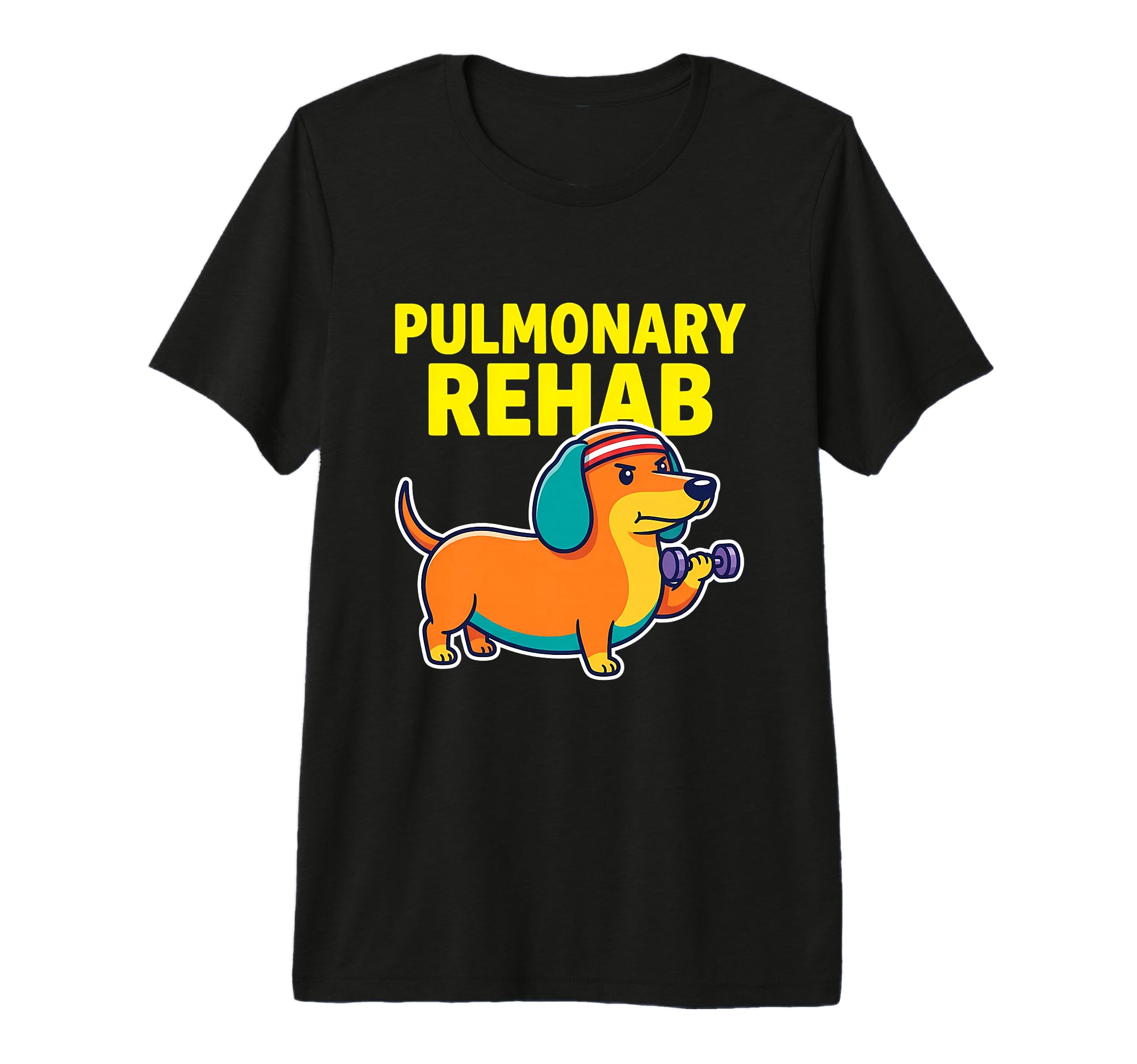 Pulmonary Rehab Dachshund Dog Therapy T-Shirt - Unique Graphic for Adults - T-Shirt, Sweatshirt, Hoodie