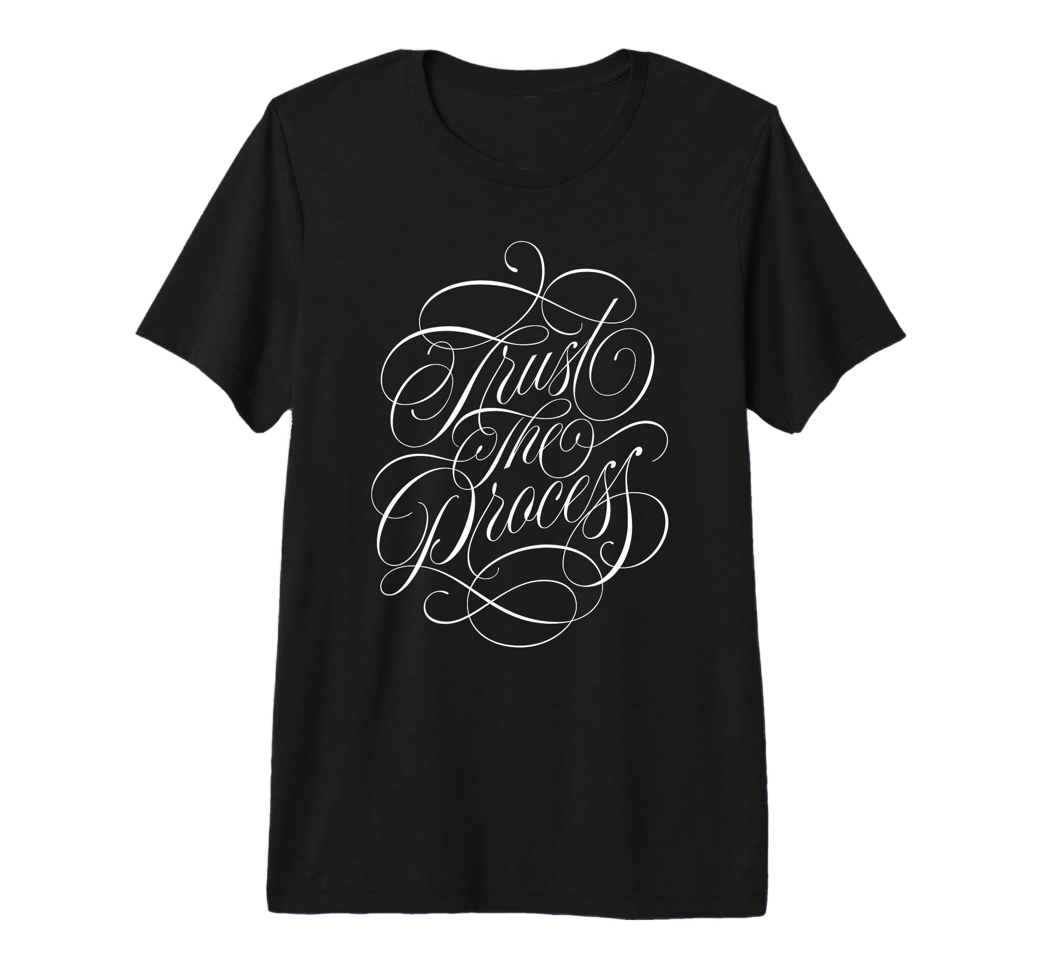 Trust Process X Calligraphy Tri Blend T-Shirt - Aesthetic Graphic Men Women - T-Shirt, Sweatshirt, Hoodie