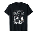 Funny Bibliophile Easily Distracted T-Shirt - Minimalist Print for Adults - T-Shirt, Sweatshirt, Hoodie
