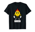 Im Okay Hair Fire Emoticon Mental Health T-Shirt - Unique Graphic Men Women - T-Shirt, Sweatshirt, Hoodie