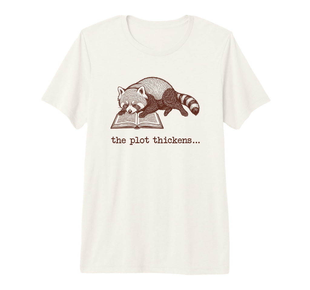Bookish Red Panda Reading Fiction Book T-Shirt - Graphic Print Men Women - T-Shirt, Sweatshirt, Hoodie