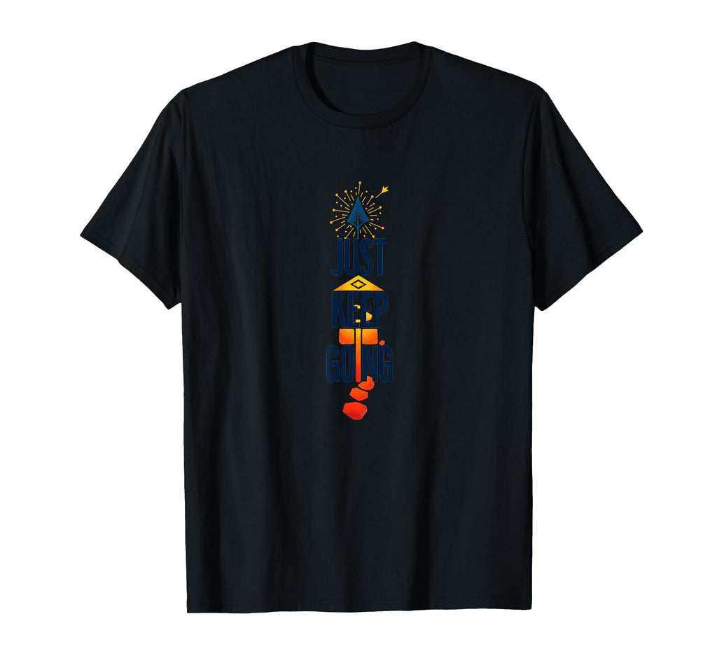 Just Keep Going Inspirational Arrow Black T-Shirt - Graphic Print Unisex - T-Shirt, Sweatshirt, Hoodie