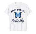 Anti Social Butterfly Funny Wallflower T-Shirt - Custom Art Print Unisex - T-Shirt, Sweatshirt, Hoodie