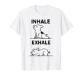 Funny Yoga Inhale Exhale Pooping T-Shirt - Minimalist Print for Adults - T-Shirt, Sweatshirt, Hoodie