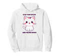 Stay Paw Sitive Kawaii Cat Mental Hoodie - Casual Everyday Wear Unisex - T-Shirt, Sweatshirt, Hoodie