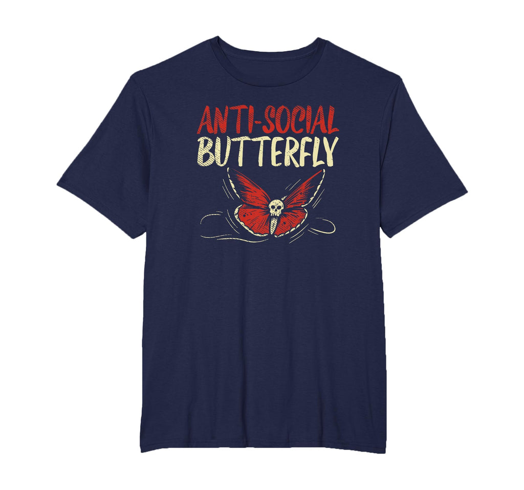 Anti Social Butterfly Goth Gothic T-Shirt - Custom Art Print Men Women - T-Shirt, Sweatshirt, Hoodie