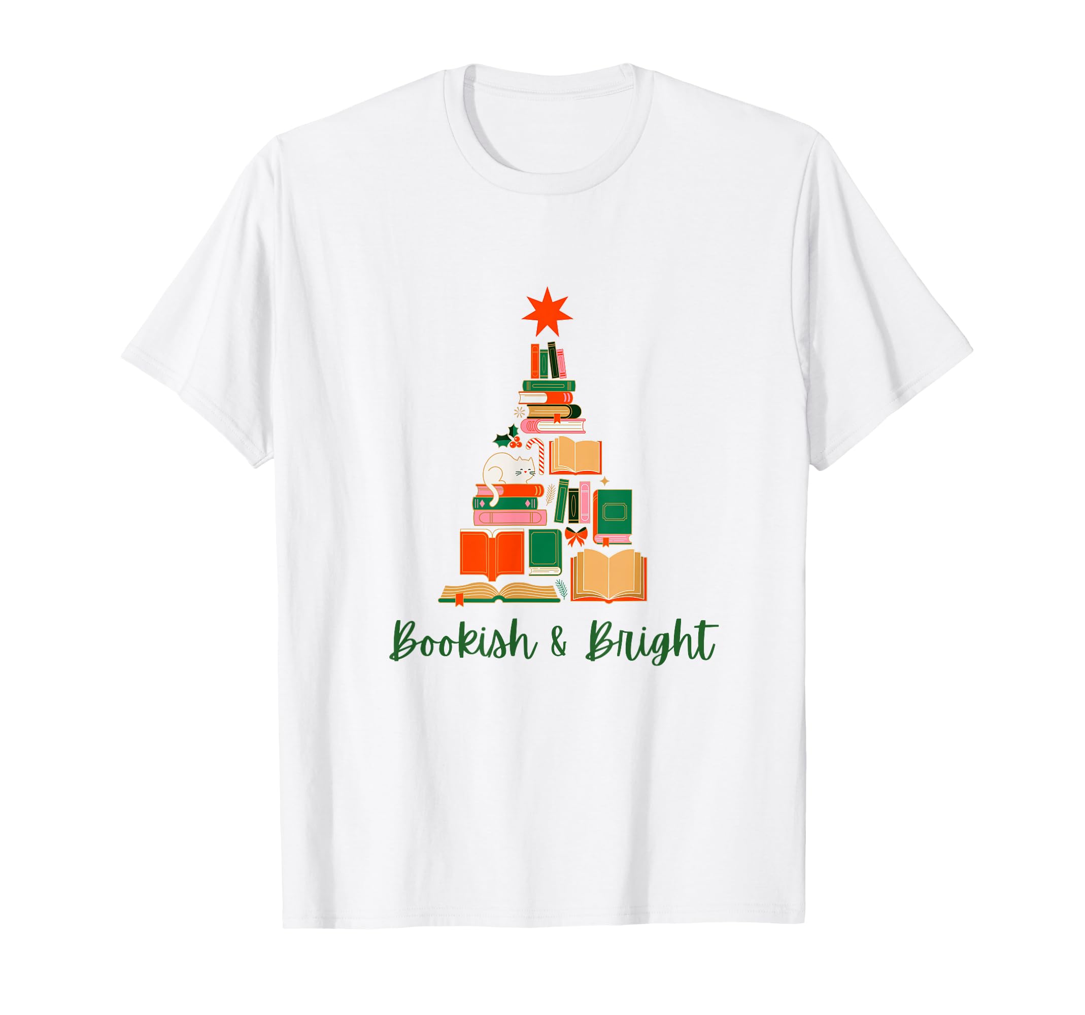 Bookish Bright Holiday T-Shirt - Trendy Graphic Men Women - T-Shirt, Sweatshirt, Hoodie