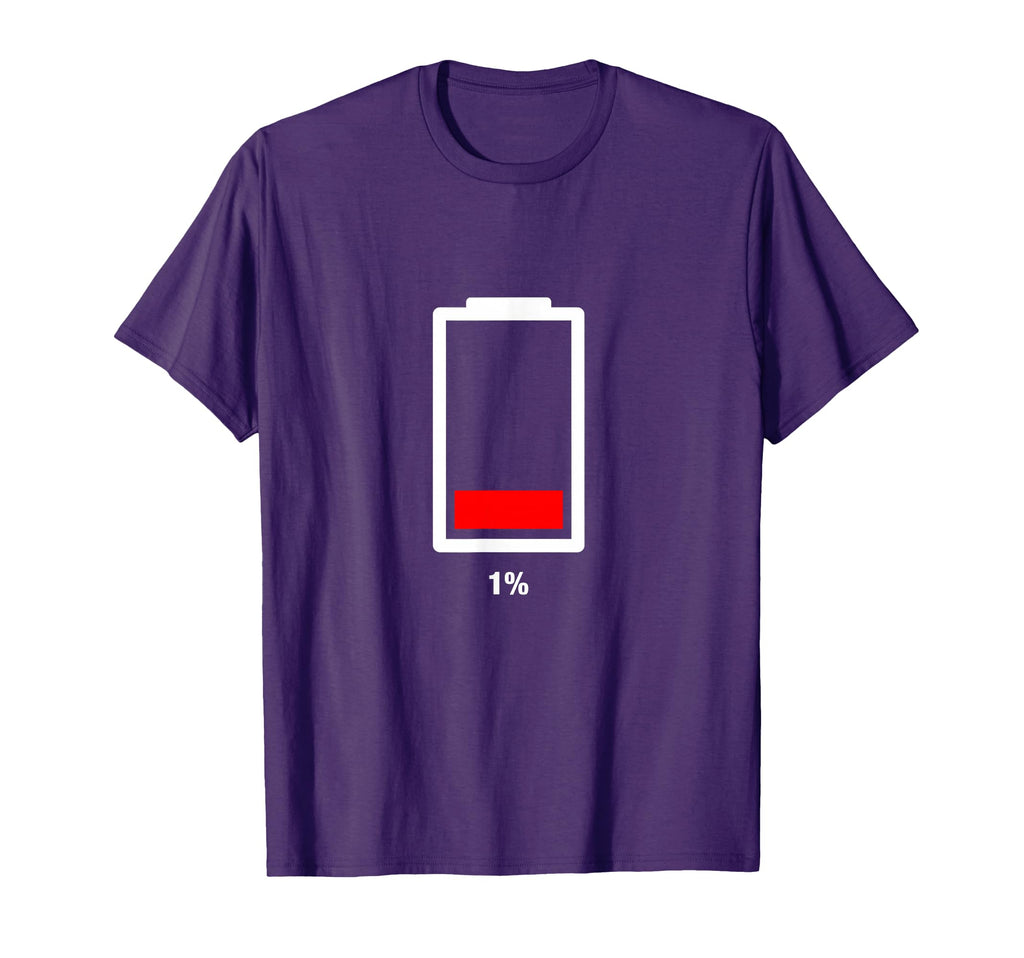 1 Low Battery T-Shirt - Trendy Graphic for Adults - T-Shirt, Sweatshirt, Hoodie