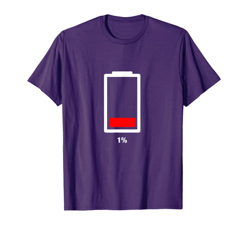 1 Low Battery T-Shirt - Trendy Graphic for Adults - T-Shirt, Sweatshirt, Hoodie