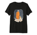 Mindful Monk Dog Walking Meditation T-Shirt - Minimalist Print Unisex - T-Shirt, Sweatshirt, Hoodie