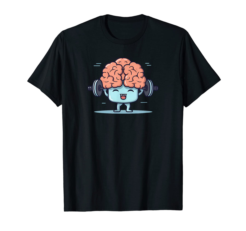 Brain Weightlifting Mental Health T-Shirt - Minimalist Print for Adults - T-Shirt, Sweatshirt, Hoodie