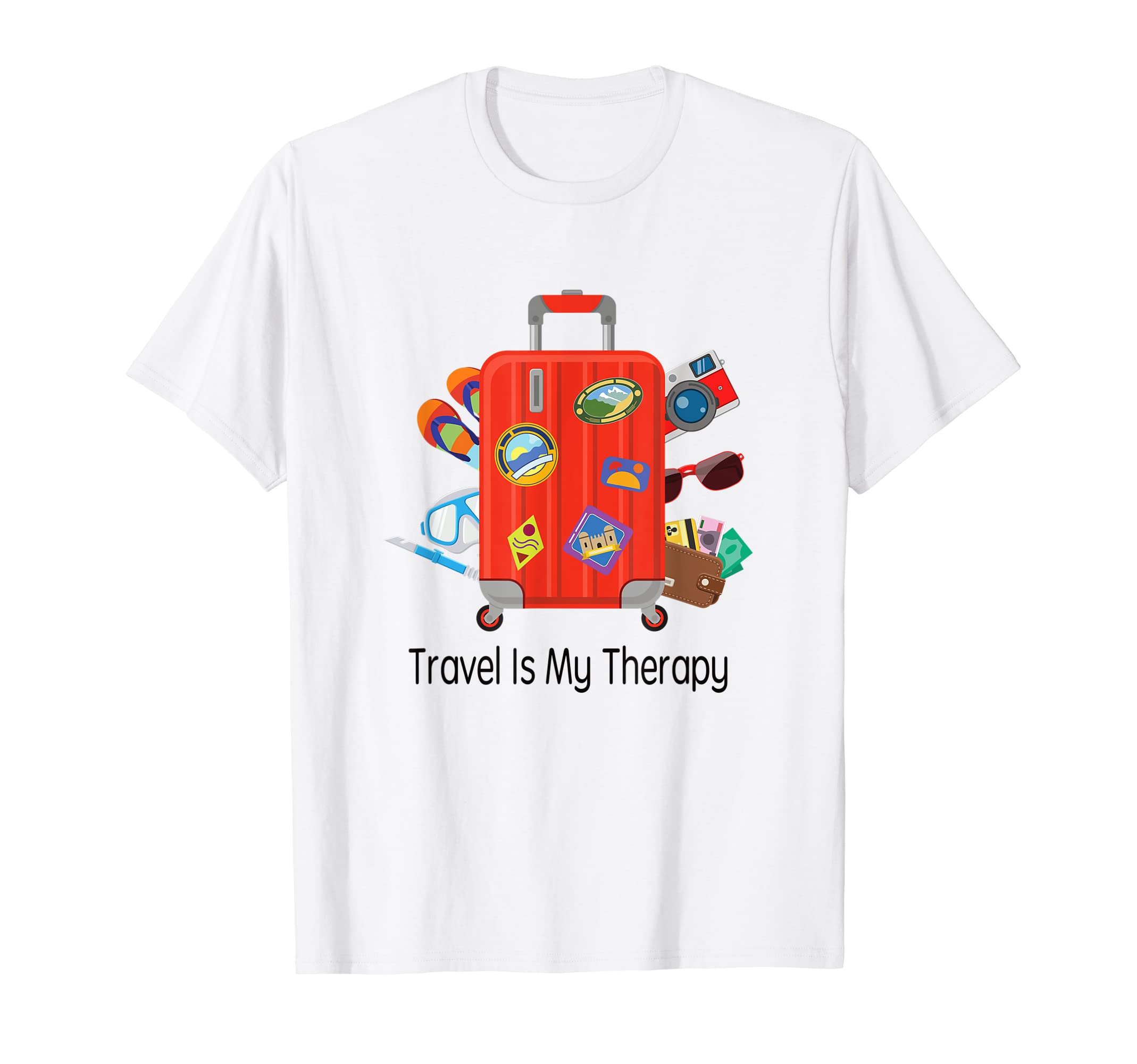 Travel Is My Therapy World Traveler T-Shirt - Aesthetic Graphic Unisex - T-Shirt, Sweatshirt, Hoodie