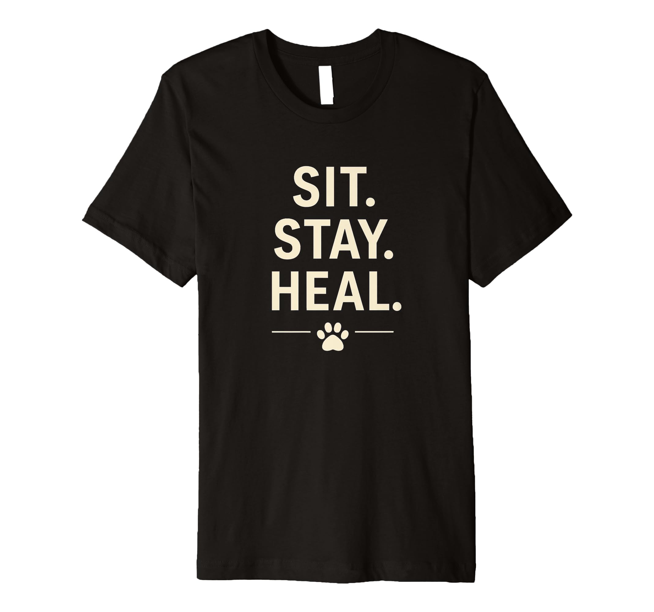 Sit Stay Heal Therapy Dog Comfort T-Shirt - Minimalist Print Unisex - T-Shirt, Sweatshirt, Hoodie