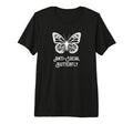 Anti Social Butterfly Tri Blend T-Shirt - Novelty Apparel Unisex - T-Shirt, Sweatshirt, Hoodie