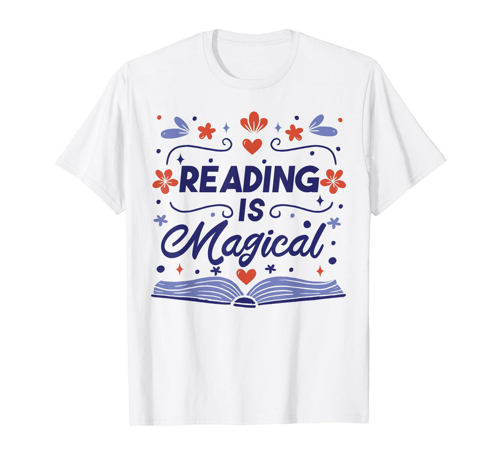 Reading Is Magical Book Lover Bookworm T-Shirt - Novelty Apparel Men Women - T-Shirt, Sweatshirt, Hoodie