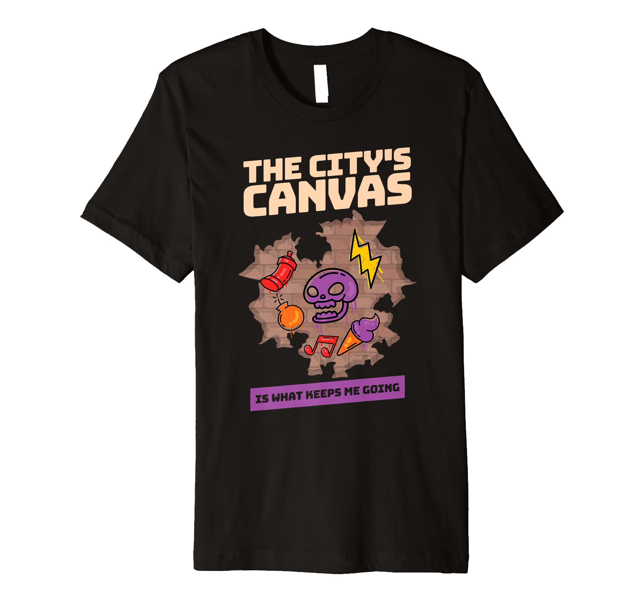 Artist Urban Painting Citys Canvas T-Shirt - Casual Everyday Wear Unisex - T-Shirt, Sweatshirt, Hoodie