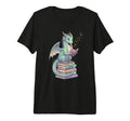 Pastel Dragon Reading Books Bookworm Funny T-Shirt - Trendy Graphic Unisex - T-Shirt, Sweatshirt, Hoodie