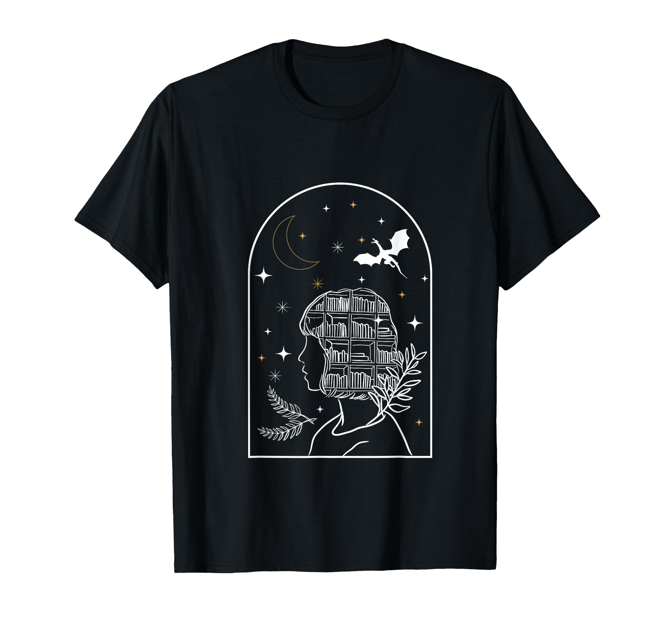 Fantasy Book Lover Dragon Books T-Shirt - Aesthetic Graphic for Adults - T-Shirt, Sweatshirt, Hoodie