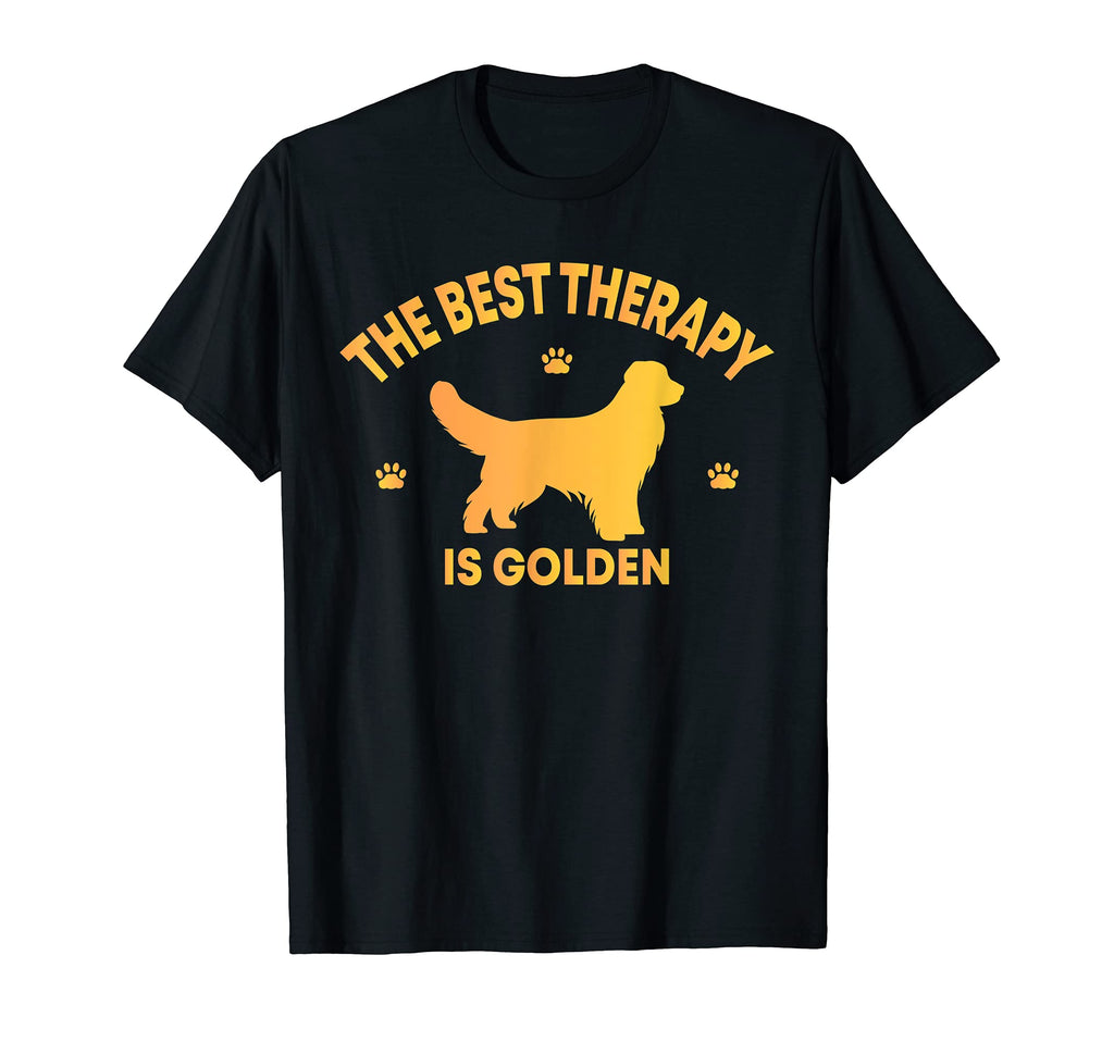 Golden Retriever Best Therapy Is T-Shirt - Minimalist Print for Adults - T-Shirt, Sweatshirt, Hoodie