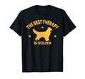 Golden Retriever Best Therapy Is T-Shirt - Minimalist Print for Adults - T-Shirt, Sweatshirt, Hoodie