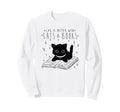 Cats And Books Aesthetic Feline Sweatshirt - Graphic Print for Adults - T-Shirt, Sweatshirt, Hoodie
